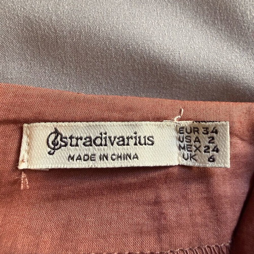 Stradivarius faux leather skirt brown like new