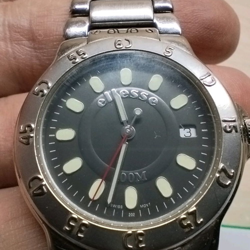 Ellesse unisex watch like new, silver, waterproof 100m