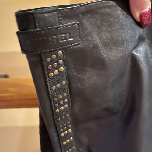 Diesel women's boots like new, black genuine leather, size 39
