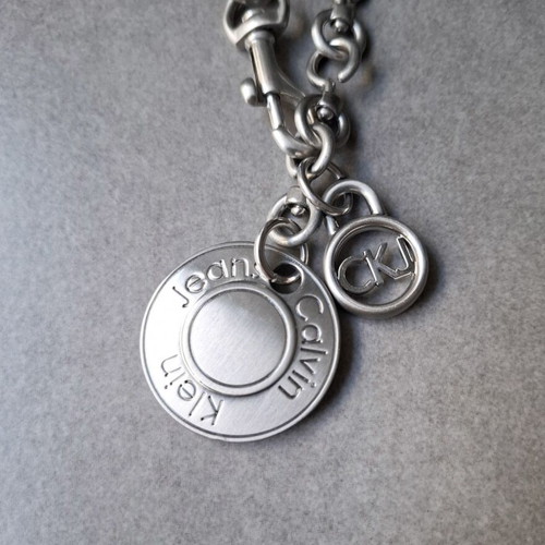 Calvin Klein Jeans silver metal keychain like new