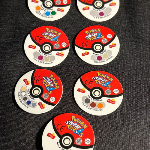 Pokémon Tazos used, pack of 7