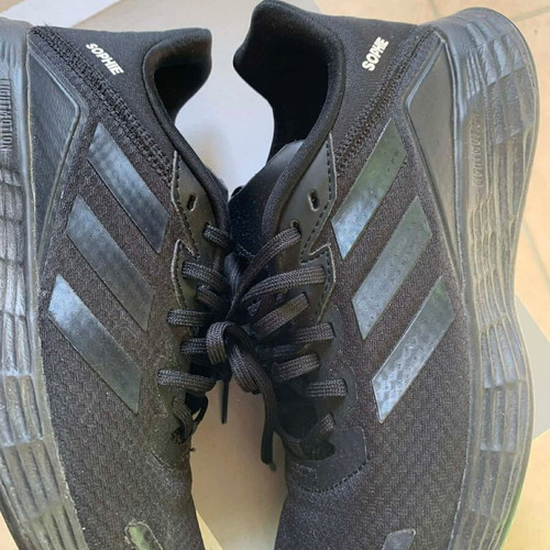 Adidas Duramo SL sneakers size 39 1/3 like new, triple black custom Sophie