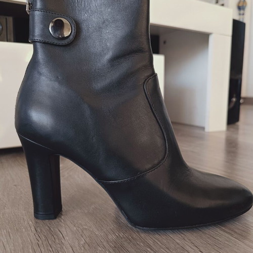 Cafenoir ankle boots new, leather, size 40, 9cm heel