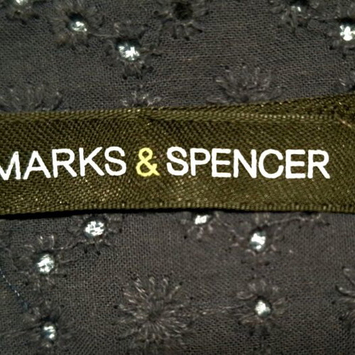 Marks & Spencer cotton short-sleeve top like new, blue, size UK 16
