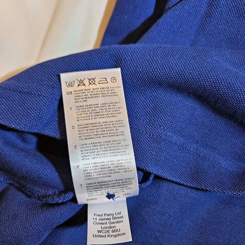 Fred Perry men's T-shirt blue size XL like new