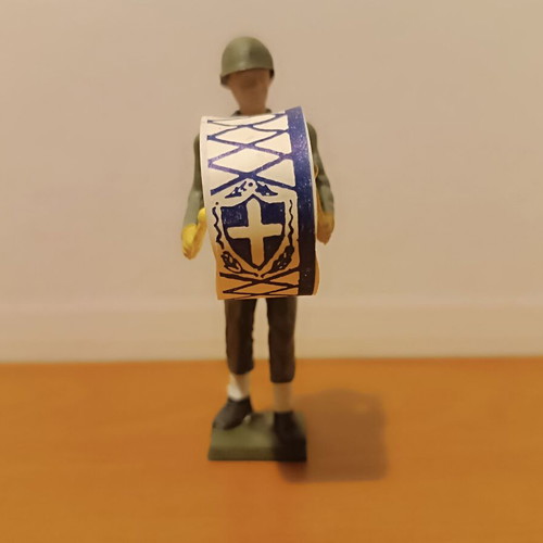 Athina Military Band Drum Soldier figure like new