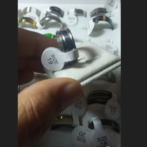 Unisex stainless steel ring size 19 new