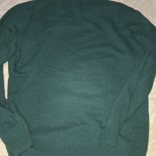 Benetton men's wool sweater large used, cypress green