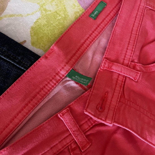 Benetton women's pants set of 5, assorted sizes and colors