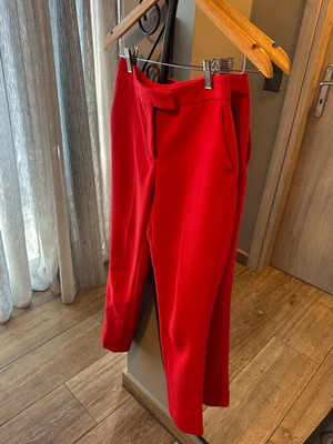 Zara pants used, red, size XS