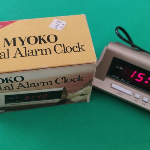 Myoko DC-2020 vintage digital alarm clock like new with original box