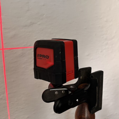 PRO SMART 1.1 Cross Line Laser Level with Clamp and Case
