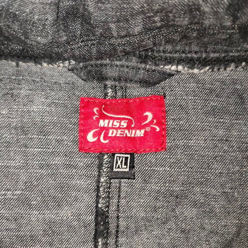 Denim coat Miss Denim XL like new, charcoal faded black