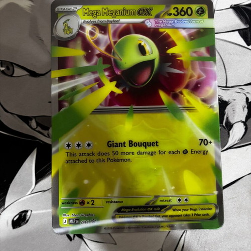 Mega Meganium Promo Jumbo Size card like new
