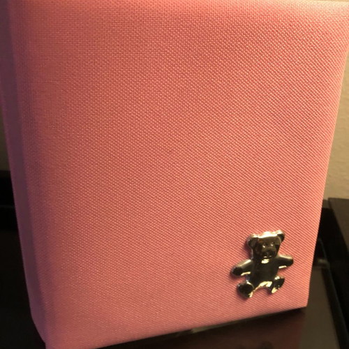Fabric photo album with silver, like new, luxurious