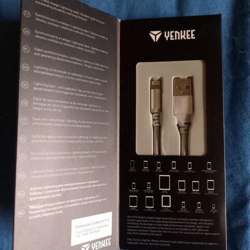 USB to Lightning cables new, set of 3 pieces 1m, 1.5m, 2m