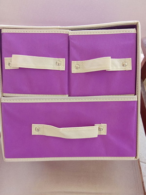 Fabric Drawer Organizer like new, purple color