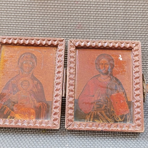 Vintage diptych icon