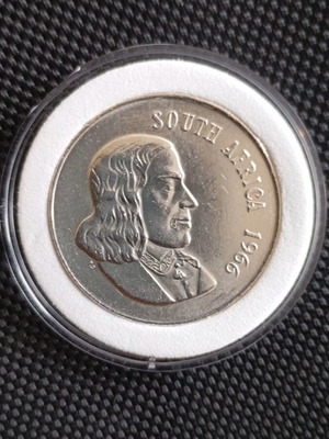 Silver coin 1Rand South Africa 1966 like new