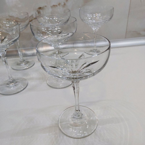 Crystal Ice Cream Glasses set of 6 like new