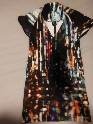 Φόρεμα McQ Alexander McQueen 2014 Blurred Neon Light Shift μεταχειρισμένο, μέγεθος L