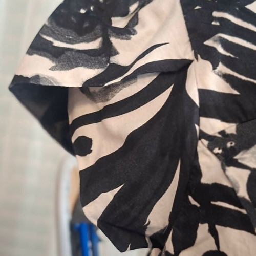 Pencil dress black and white cotton like new, size M