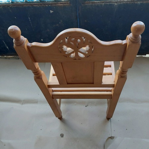 Wooden carved church chair new