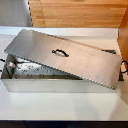 Aluminum Fish Roasting Pan used 60cm 15L with Rack and Lid vintage