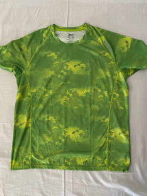Crivit green and yellow tie-dye sportswear top size XL like new