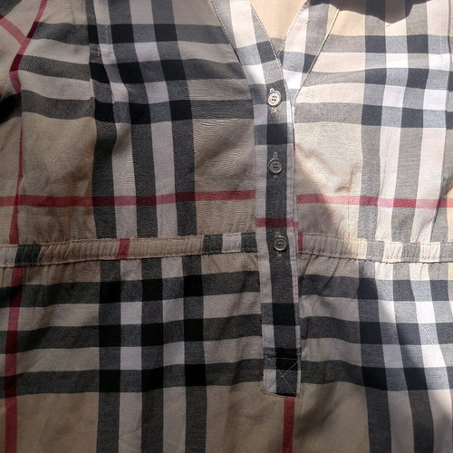 Burberry tunic small checked like new