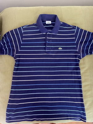 Lacoste Polo Shirt like new, size L, white and blue