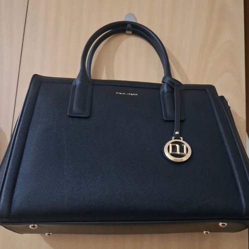 David Jones Paris black classic handbag new