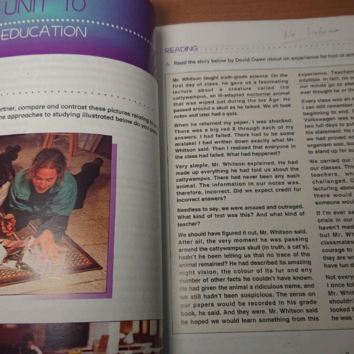 FCE Aiming High English language learning book used with notes