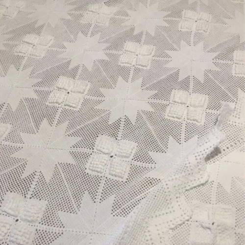 Handmade Crochet White Blanket 1.80x2.20 m, New