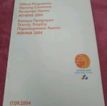 Official programme opening ceremony Paralympic Games Athens 2004 like new