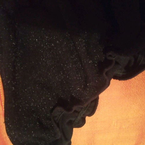 Swimwear bottom used, black with ties