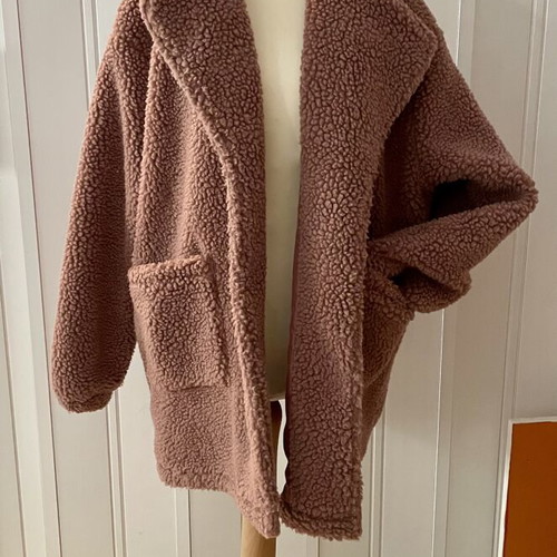 Shein winter coat like new, dusty pink