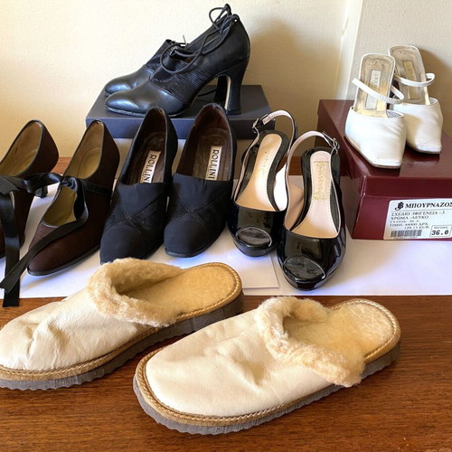 Women's shoes size 37 like new, various designs and heels