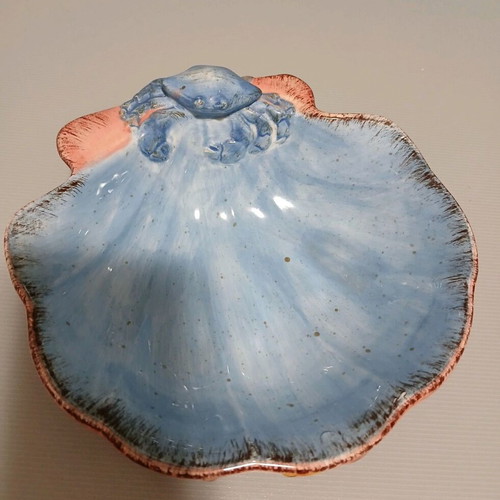 Ceramic handmade bowl with sea theme like new