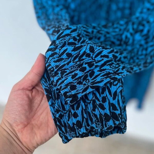 Mango dress, black and blue, size S