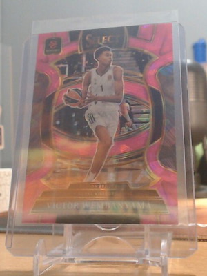 Κάρτα Victor Wembanyama Panini Select EuroLeague Concourse Pink Cracked Ice σαν καινούργιο