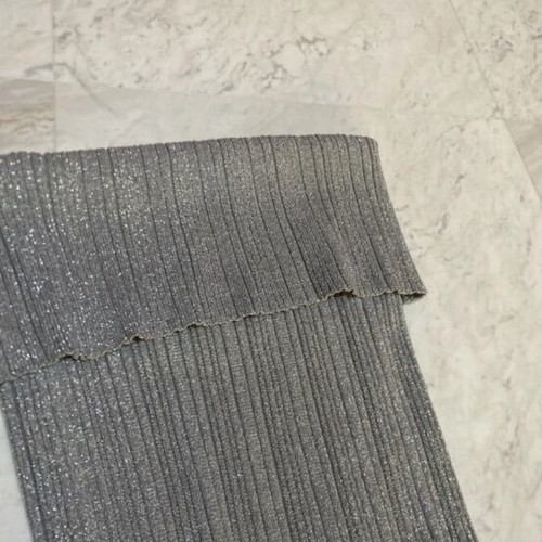 Bershka crop top, gray and silver, size M