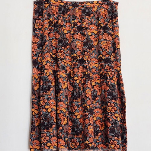 Laura Torelli women's skirt, brown and orange