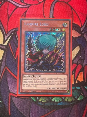 Vampire Lord Chibi Yu-Gi-Oh Secret Rare Card new condition