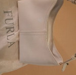 Furla leather shoulder bag used, white