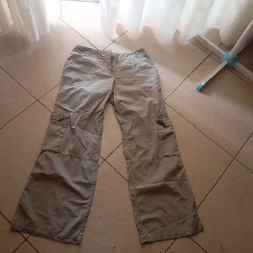 Benetton cotton pants, green, size medium