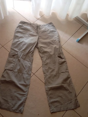 Benetton cotton pants, green, size medium