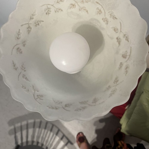 Glass lampshade for floor or ceiling light
