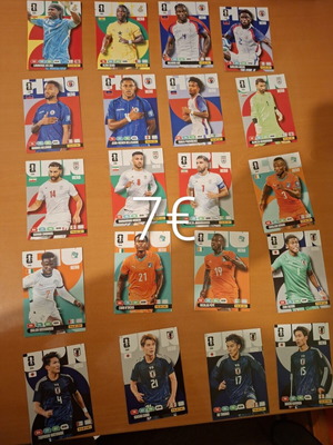 Panini cards like new, single pages available