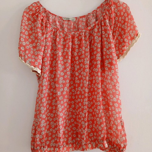 Floral transparent blouse like new, multicolored